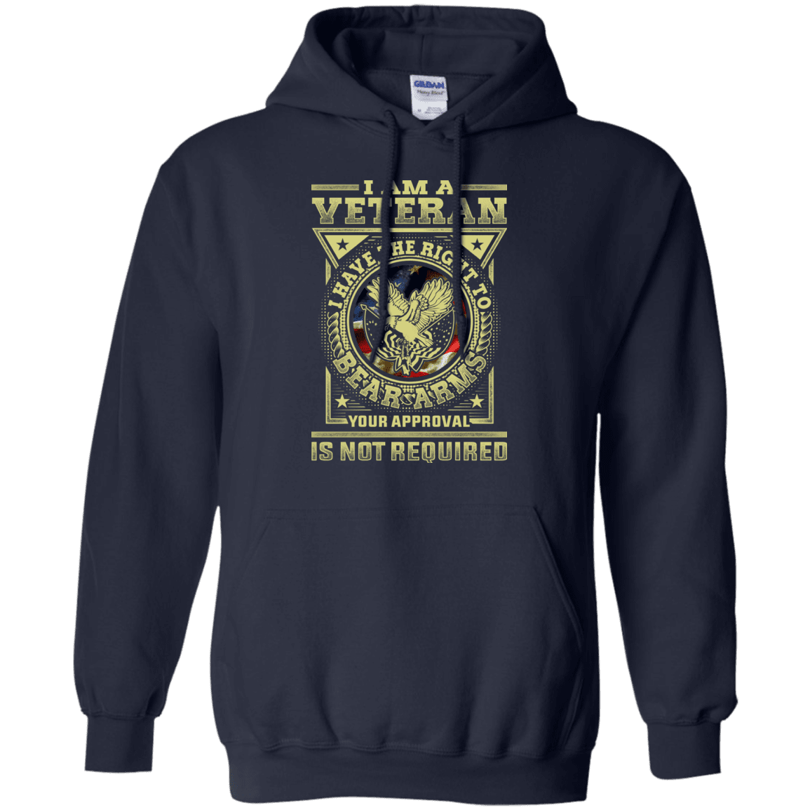 Military T-Shirt "Veteran Have the Right To Bear Arms Men" Front-TShirt-General-Veterans Nation