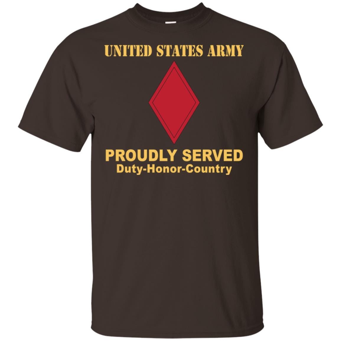 US ARMY 5TH INFANTRY DIVISION- Proudly Served T-Shirt On Front For Men-TShirt-Army-Veterans Nation