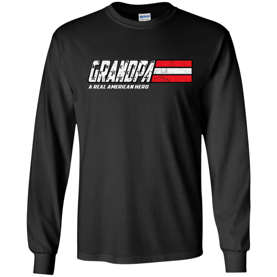 Military T-Shirt "Grandpa - A Real American Hero - Men" Front-TShirt-General-Veterans Nation