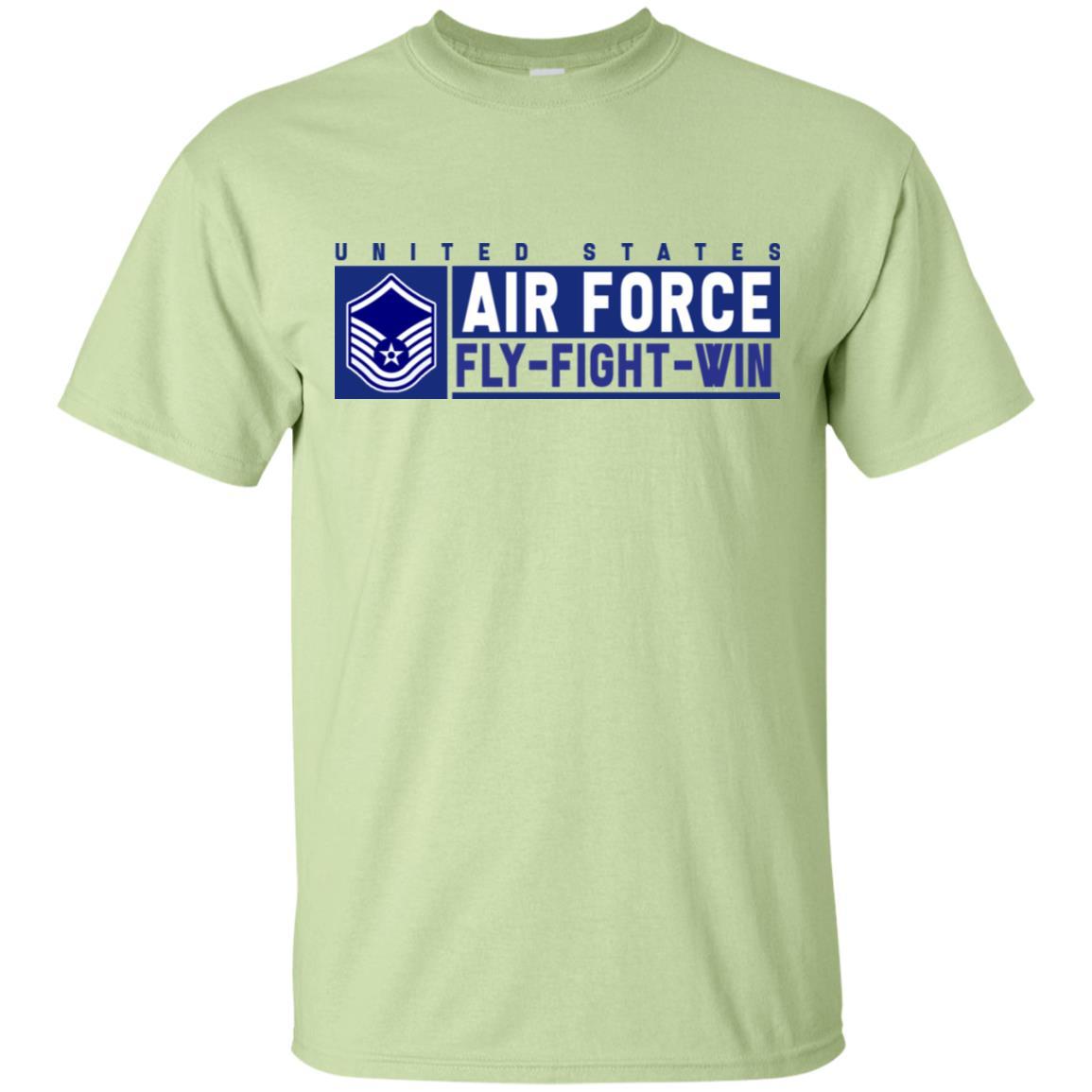 US Air Force E-7 Master Sergeant Fly - Fight - Win T-Shirt On Front For Men-TShirt-USAF-Veterans Nation