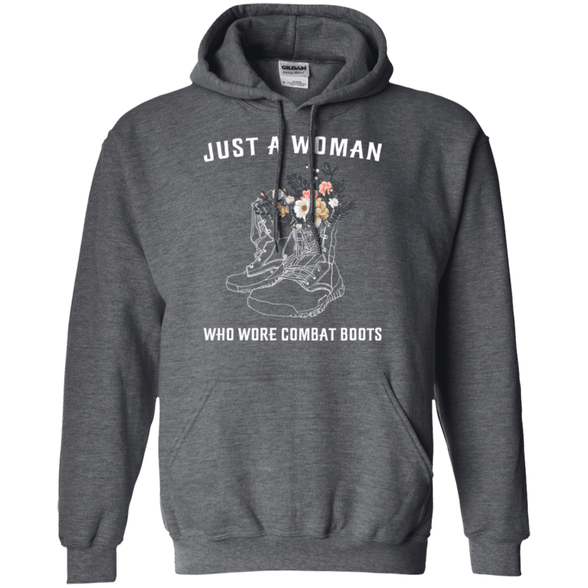 Military T-Shirt "JUST A WOMAN WHO WORE COMBAT BOOTS"-TShirt-General-Veterans Nation