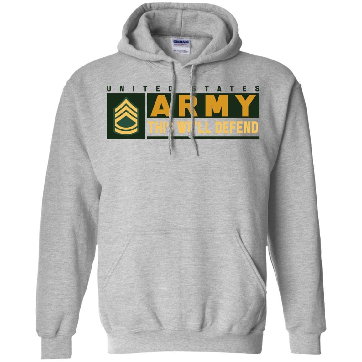 US Army E-7 This We Will Defend T-Shirt On Front For Men-TShirt-Army-Veterans Nation