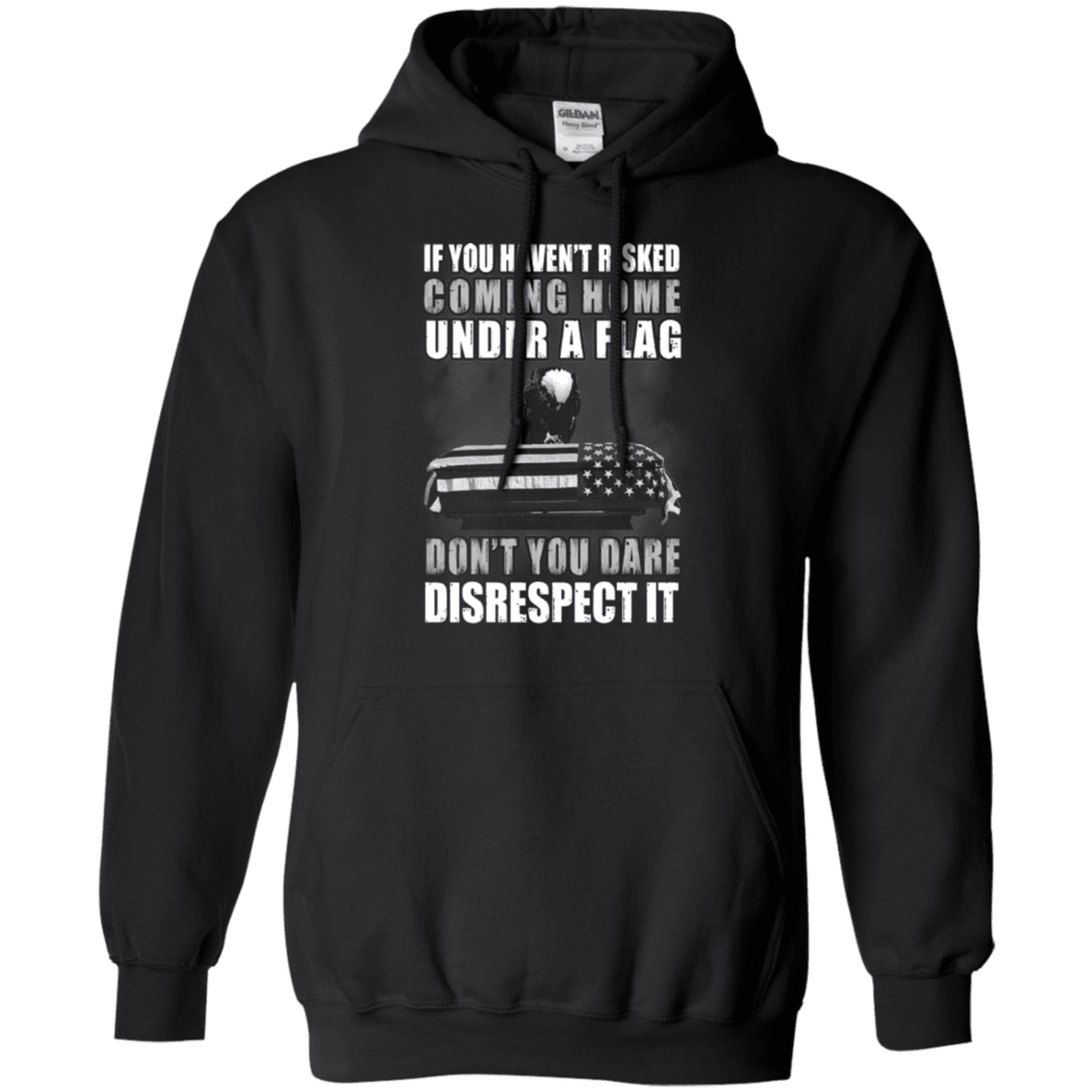 Military T-Shirt "Under A Flag Disrespect It"-TShirt-General-Veterans Nation
