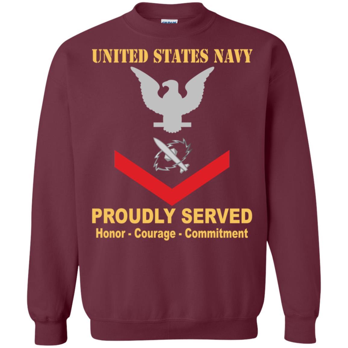 Navy Missile Technician Navy MT E-4 Rating Badges Proudly Served T-Shirt For Men On Front-TShirt-Navy-Veterans Nation