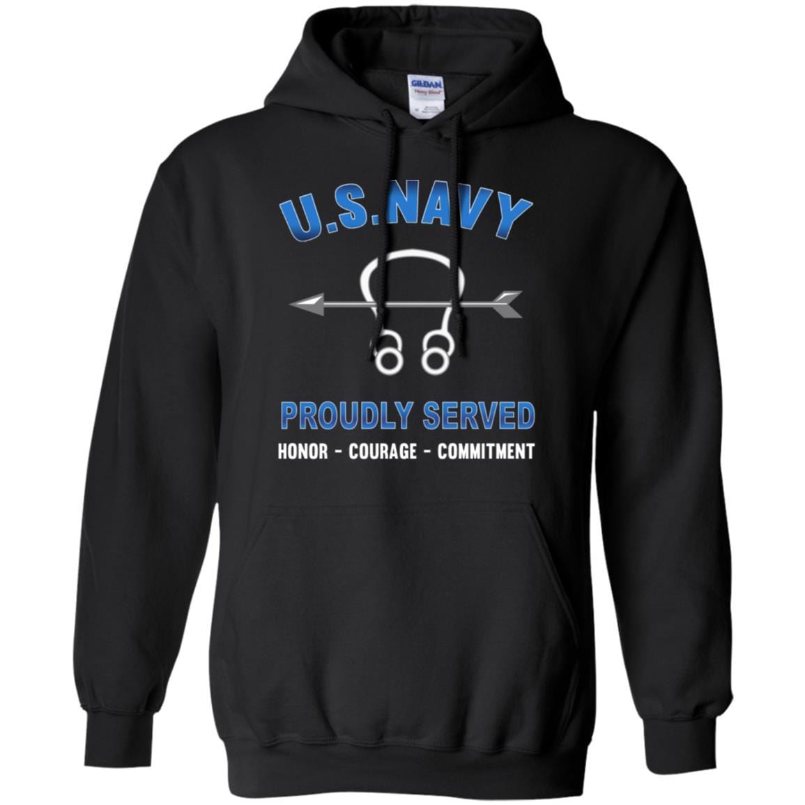 Navy Sonar Technician Navy ST - Proudly Served T-Shirt For Men On Front-TShirt-Navy-Veterans Nation