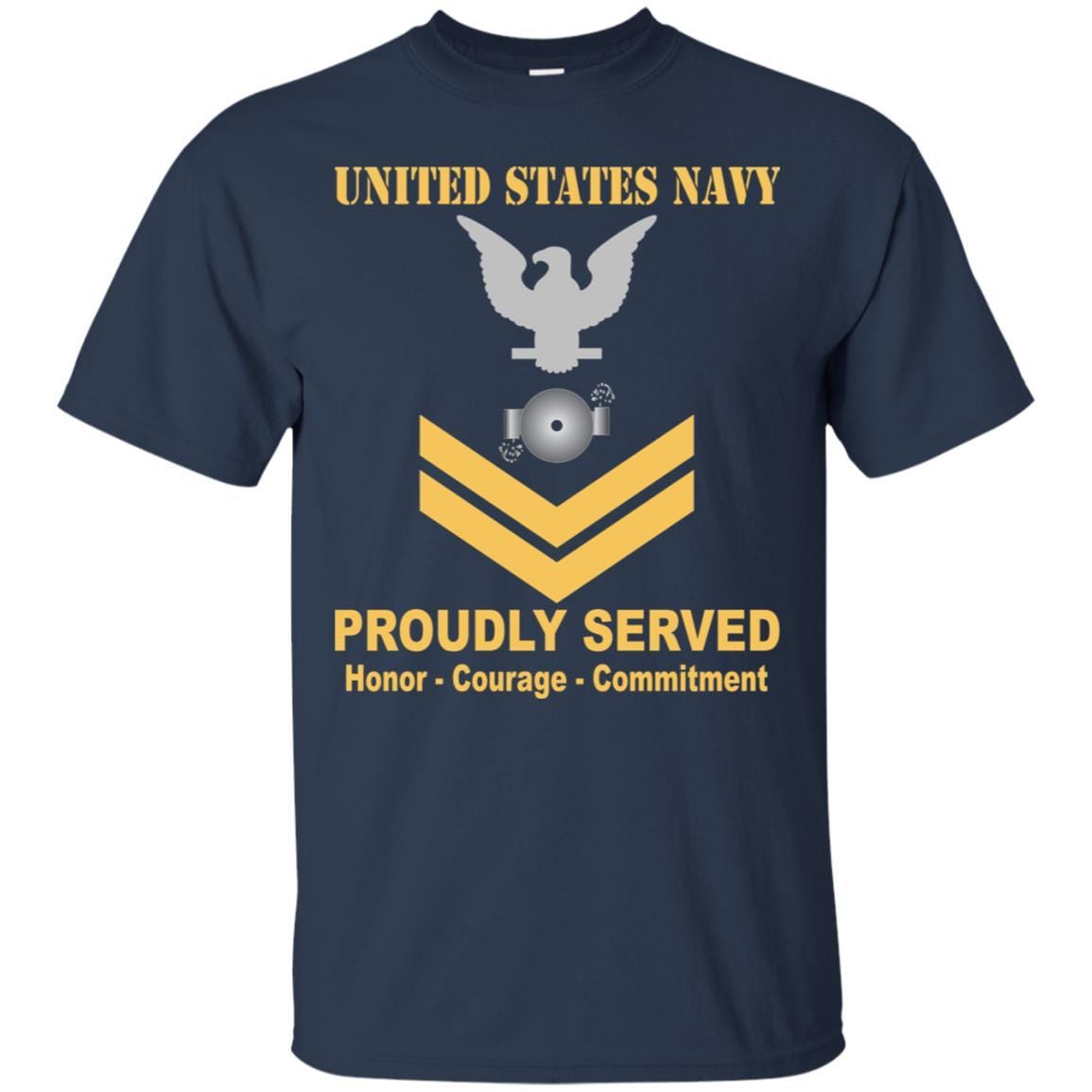 U.S Navy Boiler technician Navy BT E-5 Rating Badges Proudly Served T-Shirt For Men On Front-TShirt-Navy-Veterans Nation