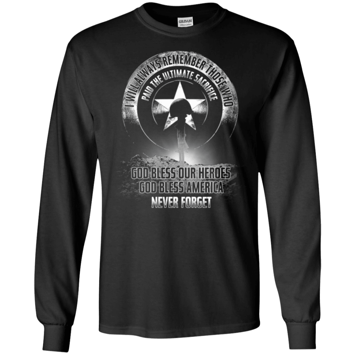 Military T-Shirt "Never Forget Who Paid The Ultimate Sacrifice"-TShirt-General-Veterans Nation