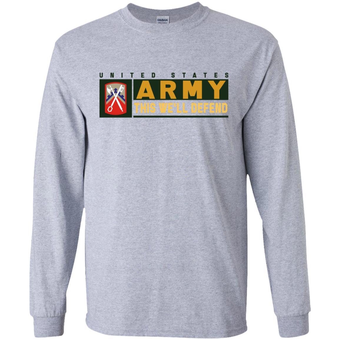 US Army 16TH SUSTAINMENT BRIGADE- This We'll Defend T-Shirt On Front For Men-TShirt-Army-Veterans Nation