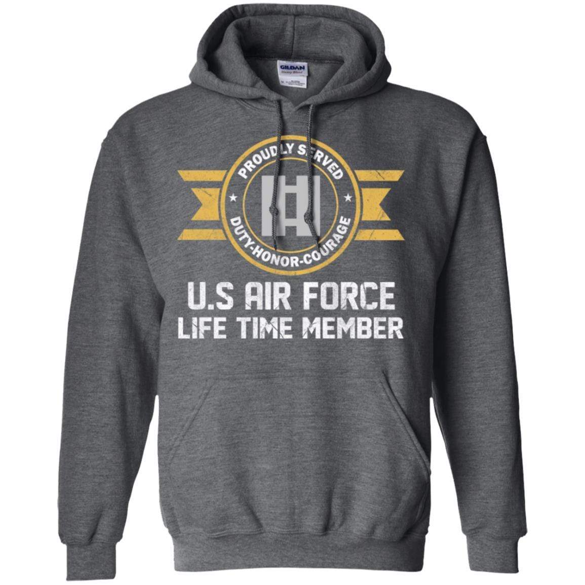 Life time member-US Air Force O-3 Captain Capt O3 Commissioned Officer Ranks Men T Shirt On Front-TShirt-USAF-Veterans Nation