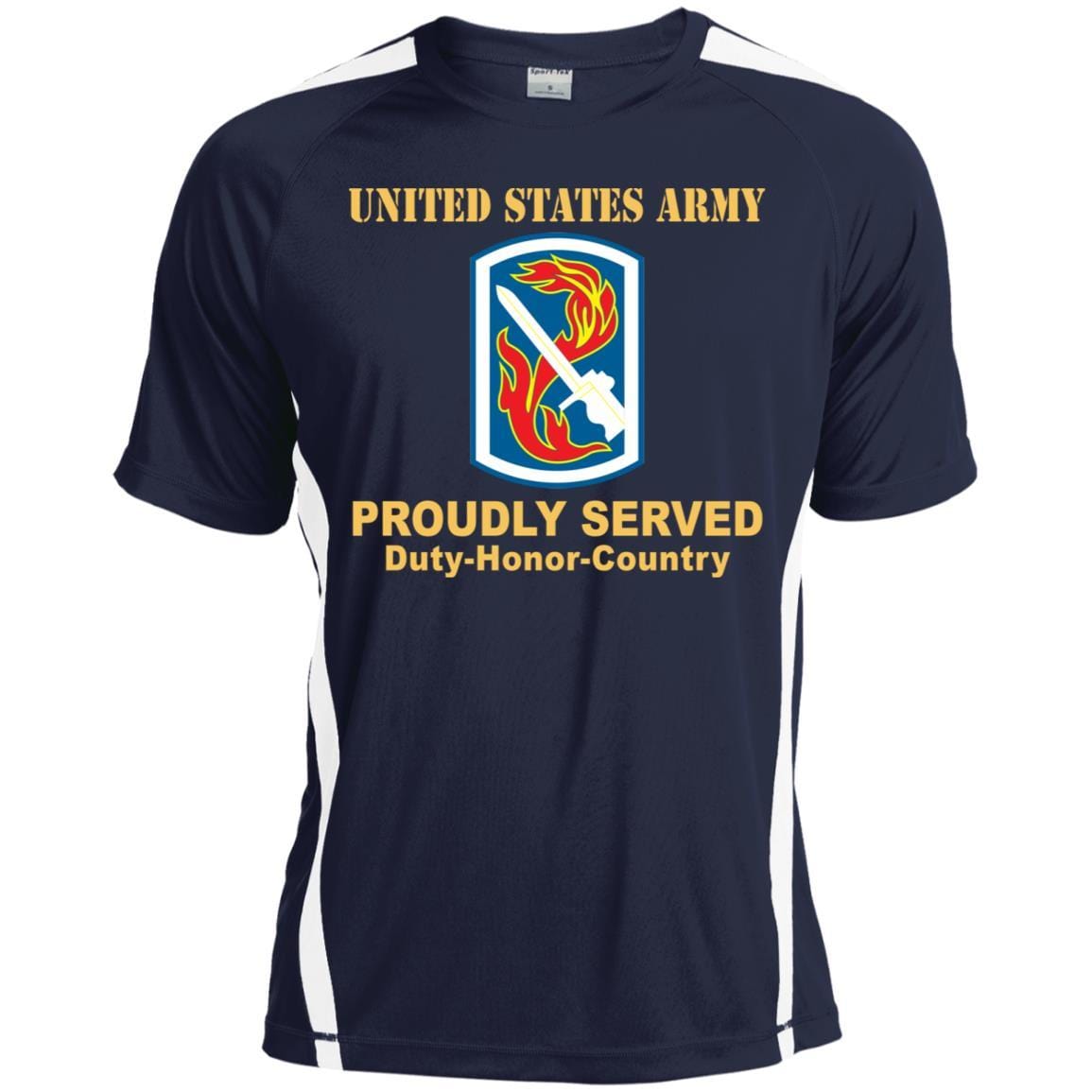 US ARMY 198TH INFANTRY BRIGADE- Proudly Served T-Shirt On Front For Men-TShirt-Army-Veterans Nation