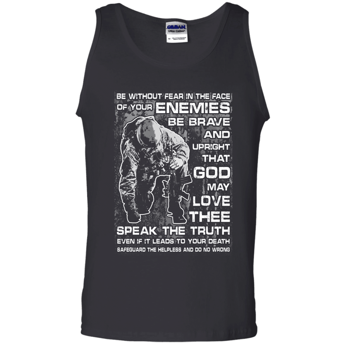 Military T-Shirt "Be without Fear in The Face Men" Front-TShirt-General-Veterans Nation