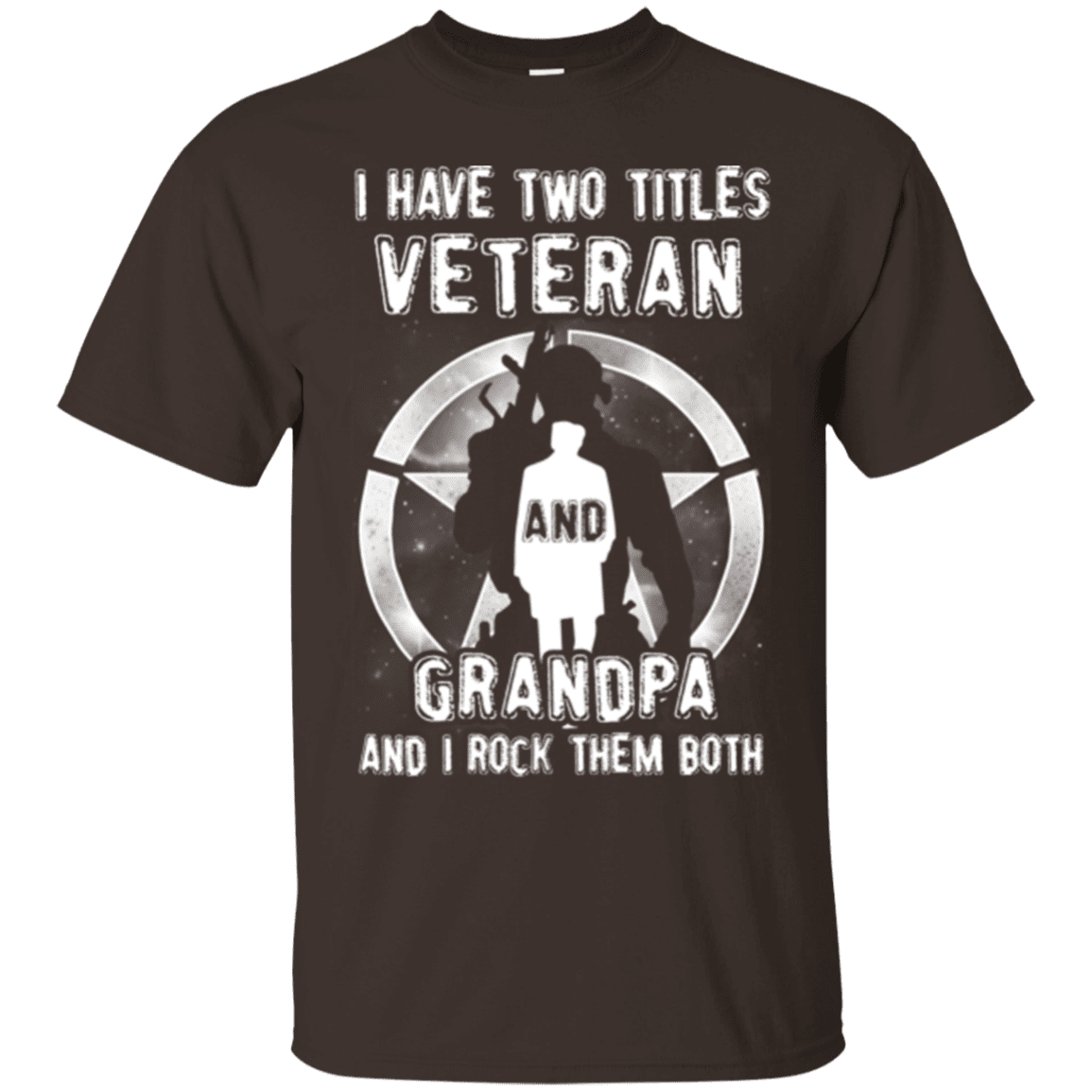 Military T-Shirt "I HAVE TWO TITLES VETERAN AND GRANDPA"-TShirt-General-Veterans Nation