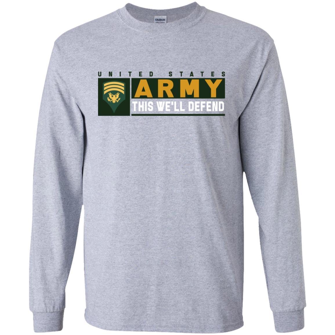 US Army E-7 SPC This We Will Defend Long Sleeve - Pullover Hoodie-TShirt-Army-Veterans Nation