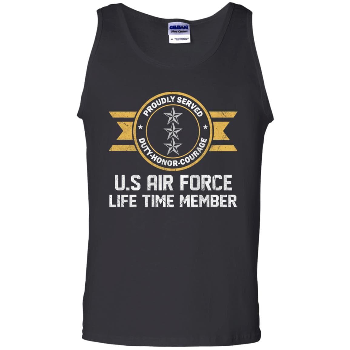 Life time member-US Air Force O-9 Lieutenant General Lt Ge O9 General Officer Ranks Men T Shirt On Front-TShirt-USAF-Veterans Nation