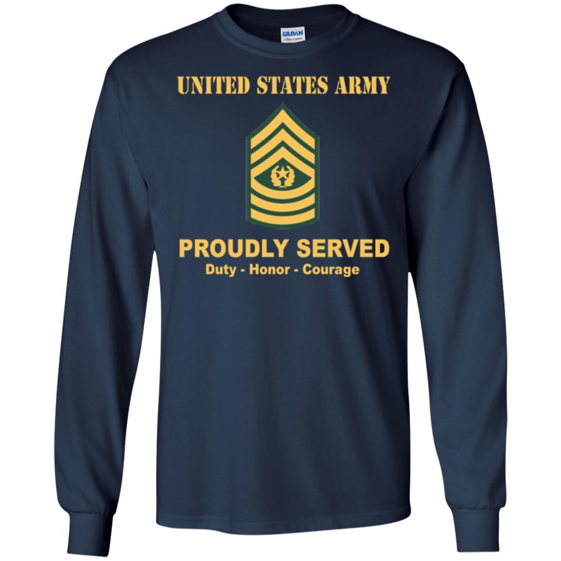 US Army E-9 Command Sergeant Major E9 CSM Noncommissioned Officer Ranks Men Front Shirt US Army Rank-TShirt-Army-Veterans Nation