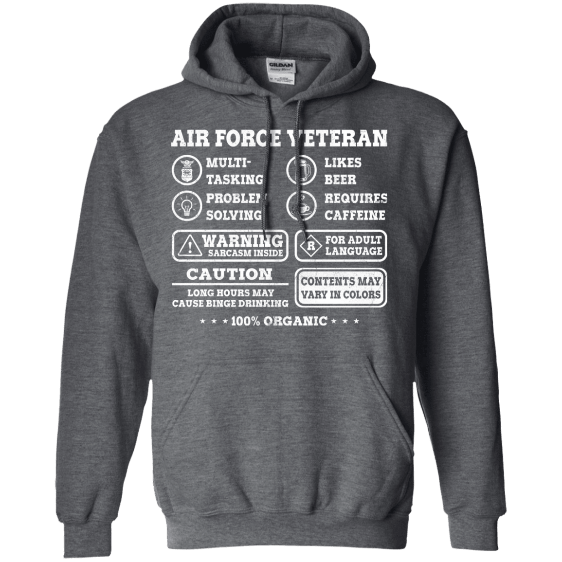 Air Force Veteran Multitasking Sarcasm Men Front T Shirts-TShirt-USAF-Veterans Nation