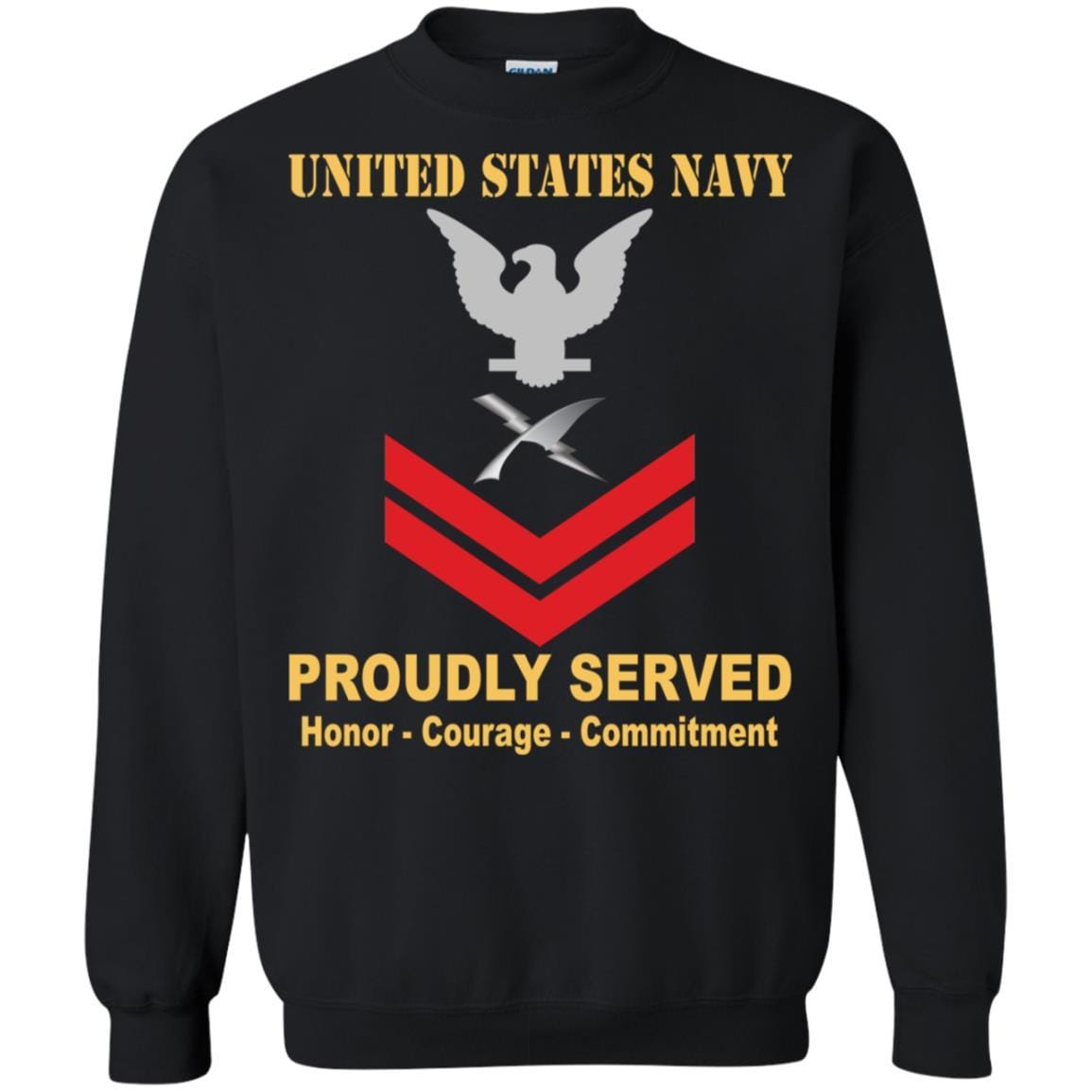 U.S Navy Cryptologic technician Navy CT E-5 Rating Badges Proudly Served T-Shirt For Men On Front-TShirt-Navy-Veterans Nation