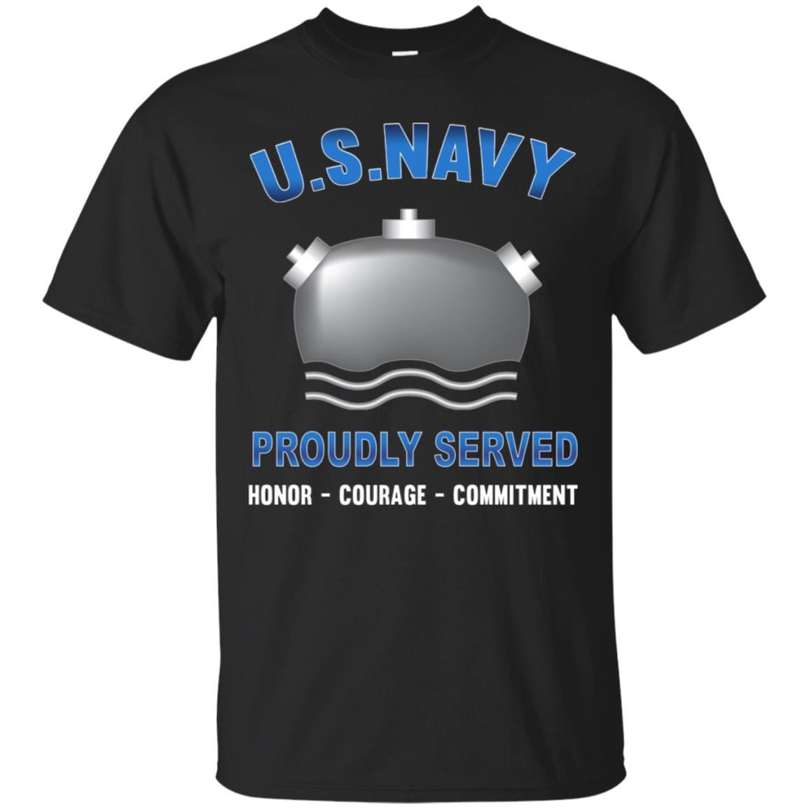 Navy Mineman Navy MN - Proudly Served T-Shirt For Men On Front-TShirt-Navy-Veterans Nation