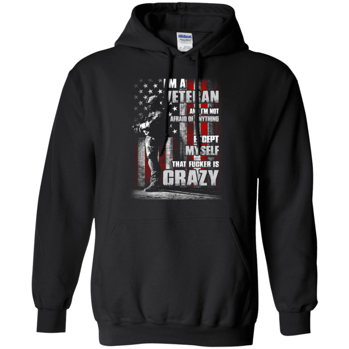 Military T-Shirt "I AM A CRAZY VETERAN"-TShirt-General-Veterans Nation