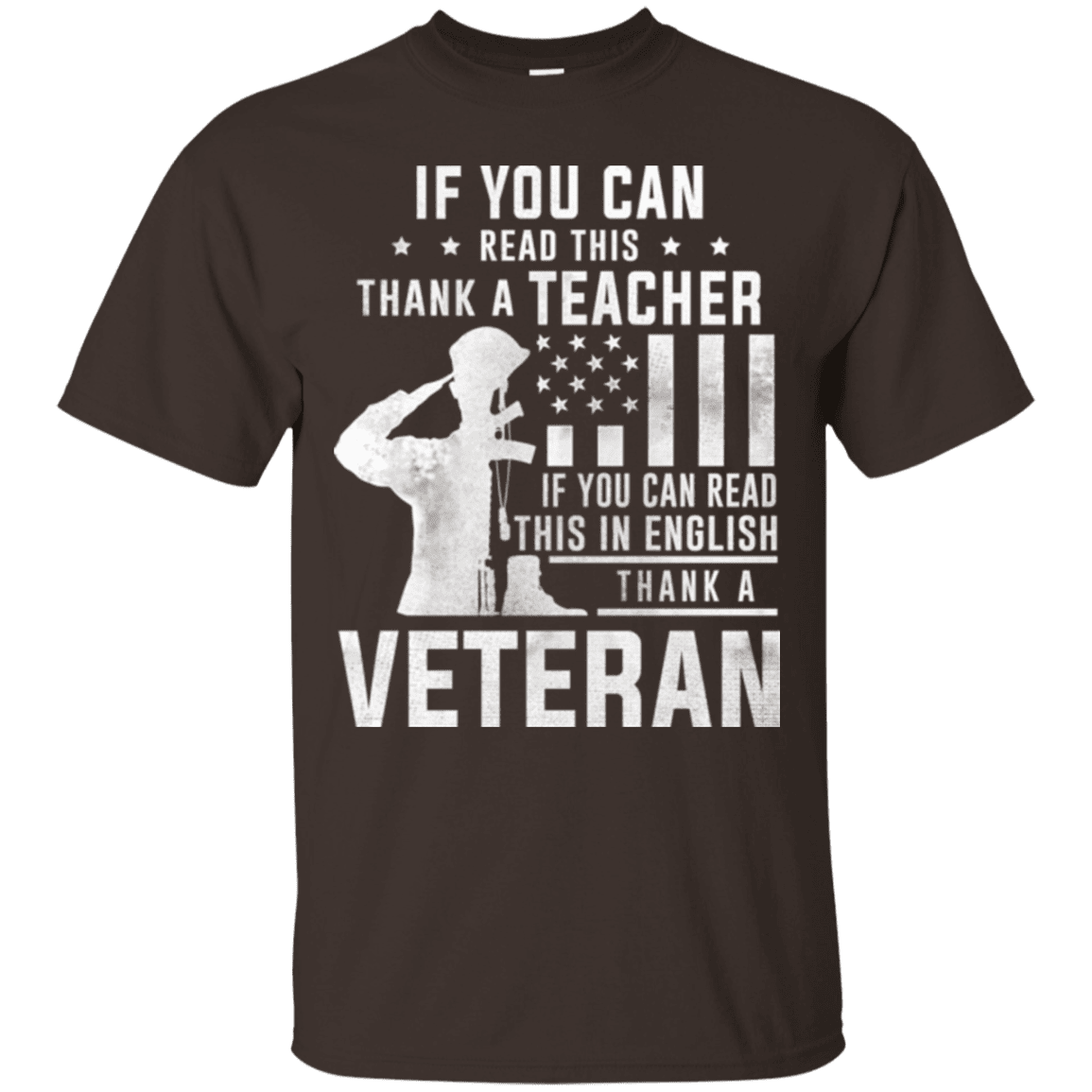 Military T-Shirt "THANK A VETERAN"-TShirt-General-Veterans Nation