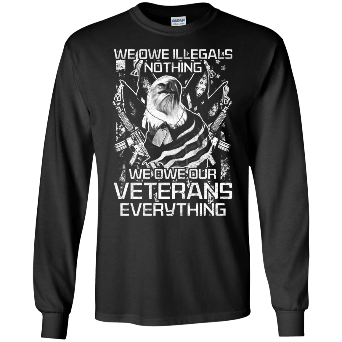 Military T-Shirt "We Owe Our Veterans Everything Men" Front-TShirt-General-Veterans Nation