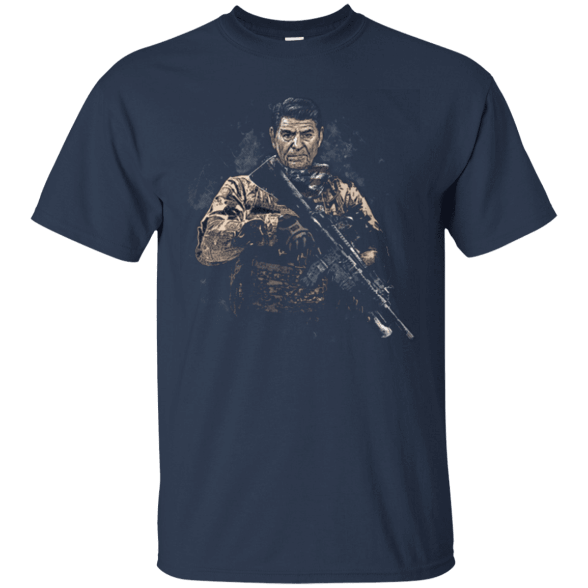 Military T-Shirt "Ronald Reagan Soldier Presidents"-TShirt-General-Veterans Nation