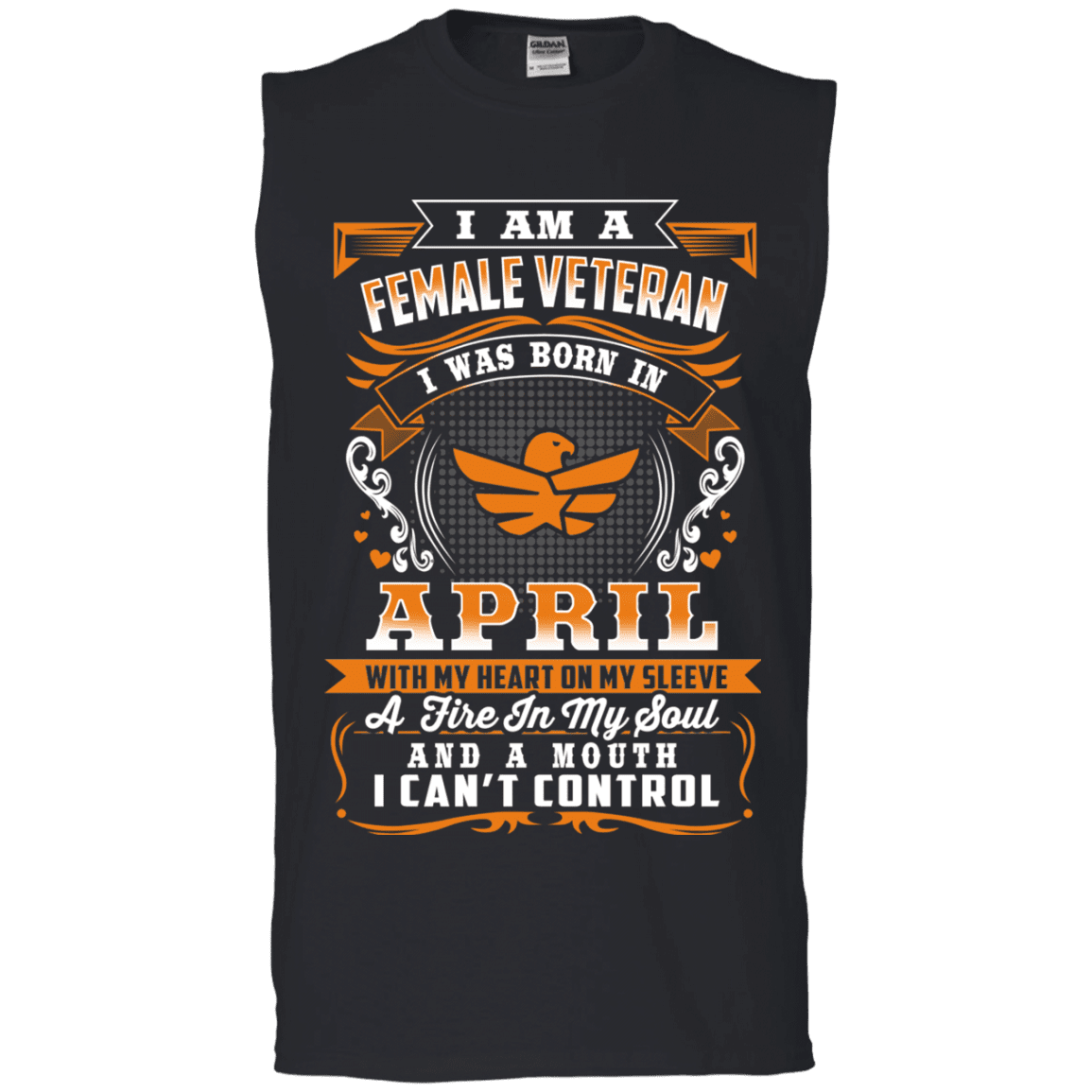 Military T-Shirt "FEMALE VETERAN BORN IN APRIL"-TShirt-General-Veterans Nation