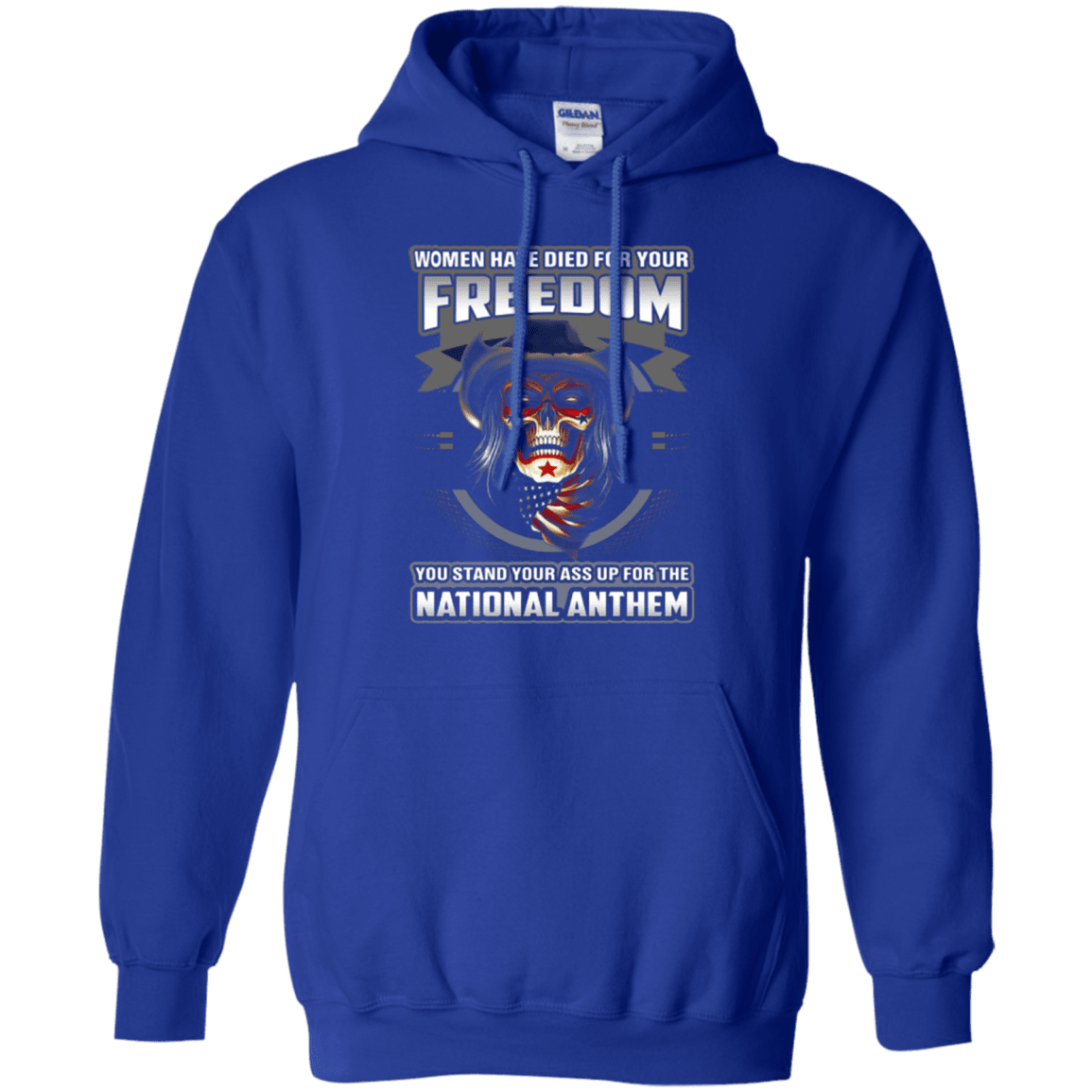 Military T-Shirt "Women Have Died For Your Freedom Stand Up For The National Anthem"-TShirt-General-Veterans Nation
