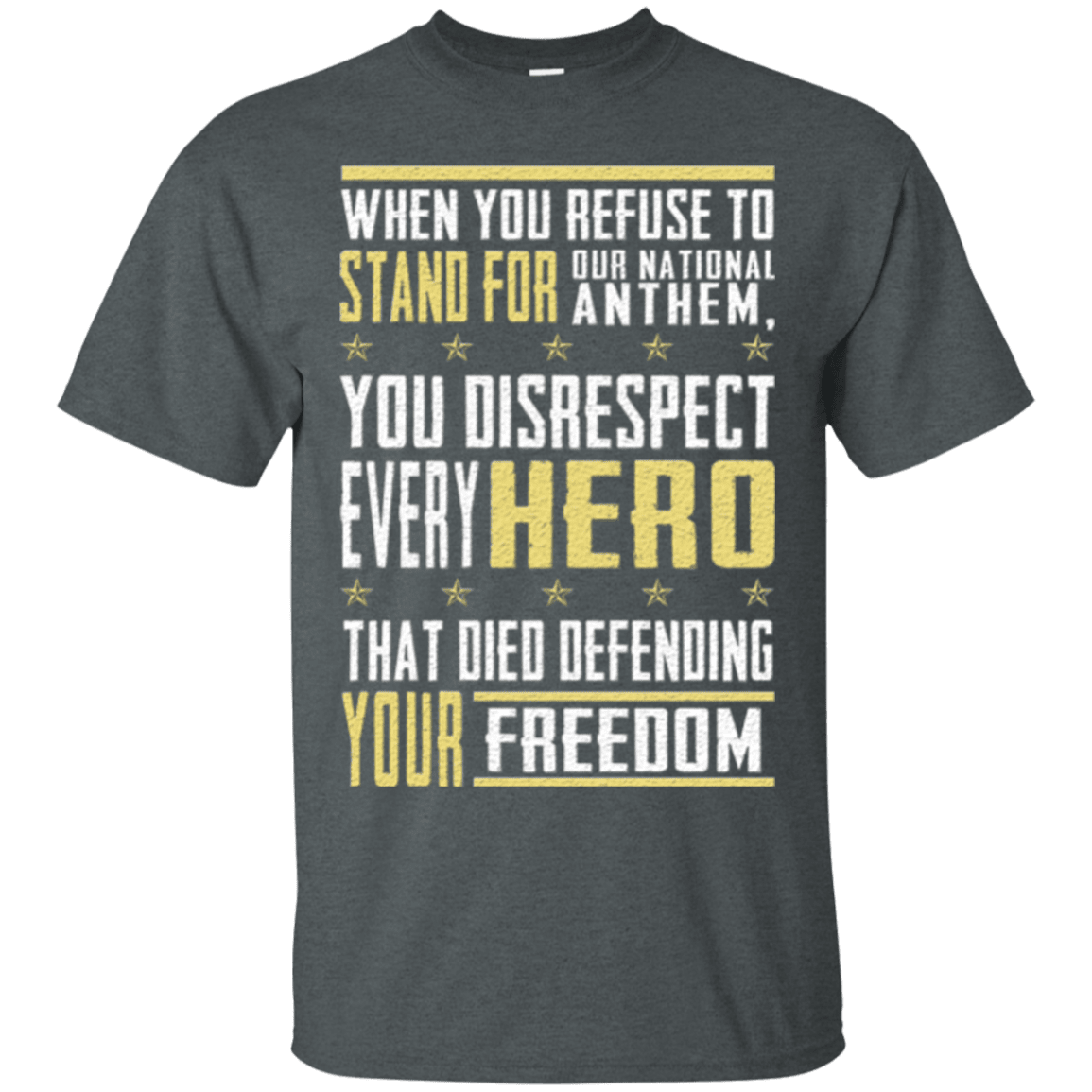 Military T-Shirt "Stand For Our National"-TShirt-General-Veterans Nation