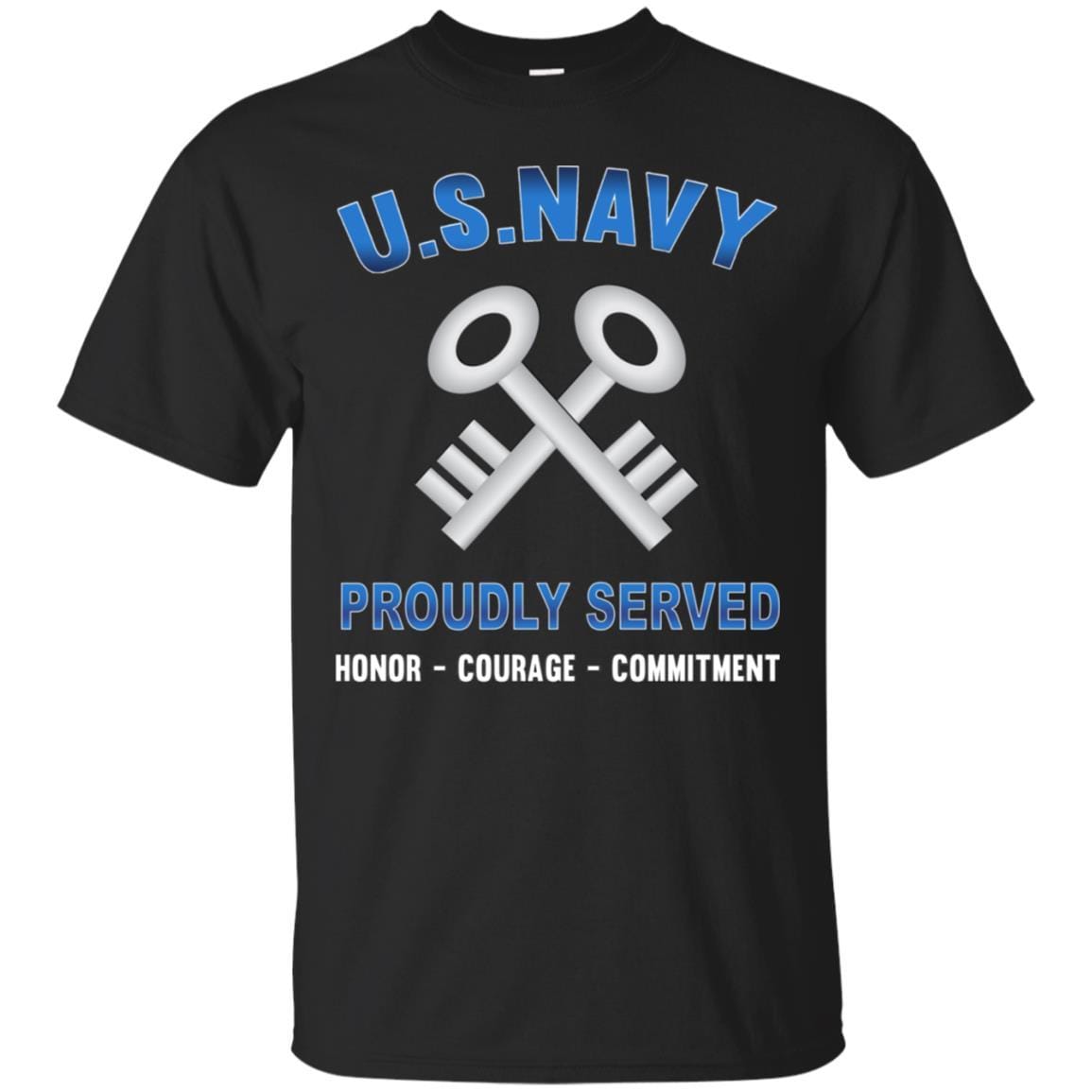 Navy Storekeeper Navy SK - Proudly Served T-Shirt For Men On Front-TShirt-Navy-Veterans Nation