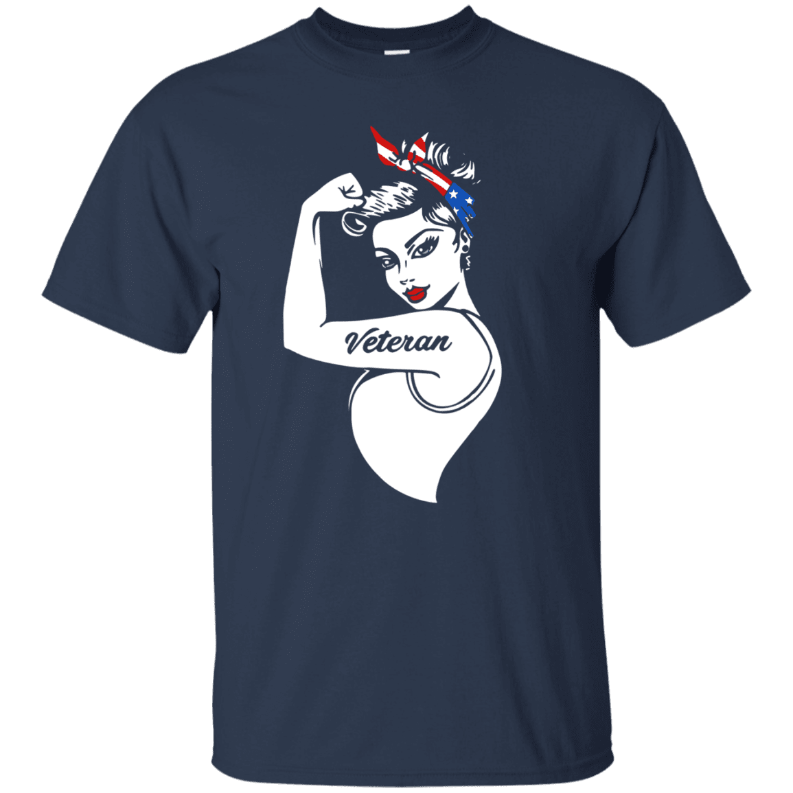 Military T-Shirt "Veteran Girl We Can Do It Women" Front-TShirt-General-Veterans Nation