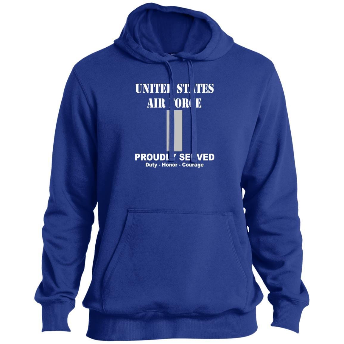US Air Force O-2 First Lieutenant 1st L O2 Commissioned Officer Ranks T shirt Sport-Tek Tall Pullover Hoodie - T-Shirt-TShirt-USAF-Veterans Nation