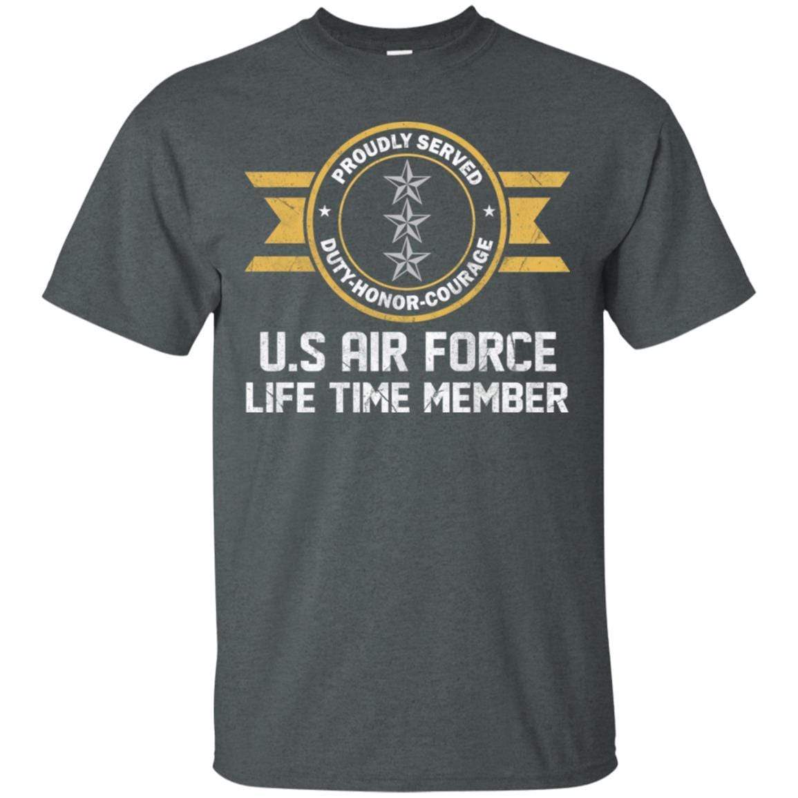 Life time member-US Air Force O-9 Lieutenant General Lt Ge O9 General Officer Ranks Men T Shirt On Front-TShirt-USAF-Veterans Nation