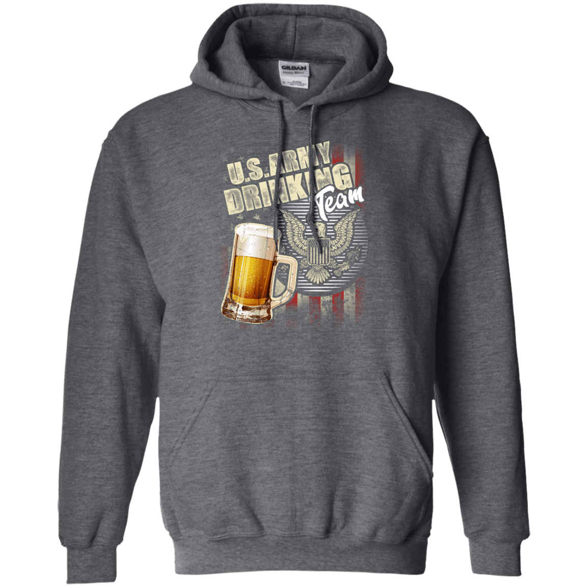 US Army Drinking Bear Team Front T Shirts-TShirt-Army-Veterans Nation