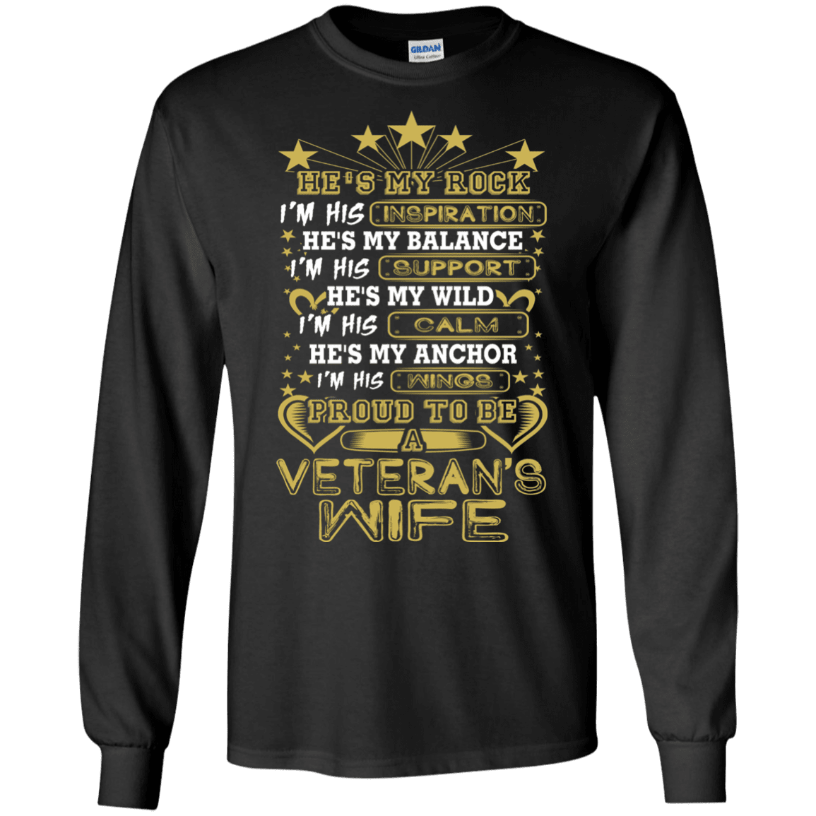 Military T-Shirt "PROUD TO BE A VETERAN'S WIFE"-TShirt-General-Veterans Nation