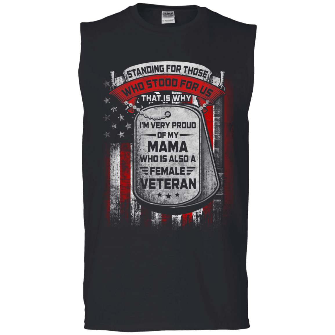 Military T-Shirt "Standing For Those Who Stood For Us" Front-TShirt-General-Veterans Nation