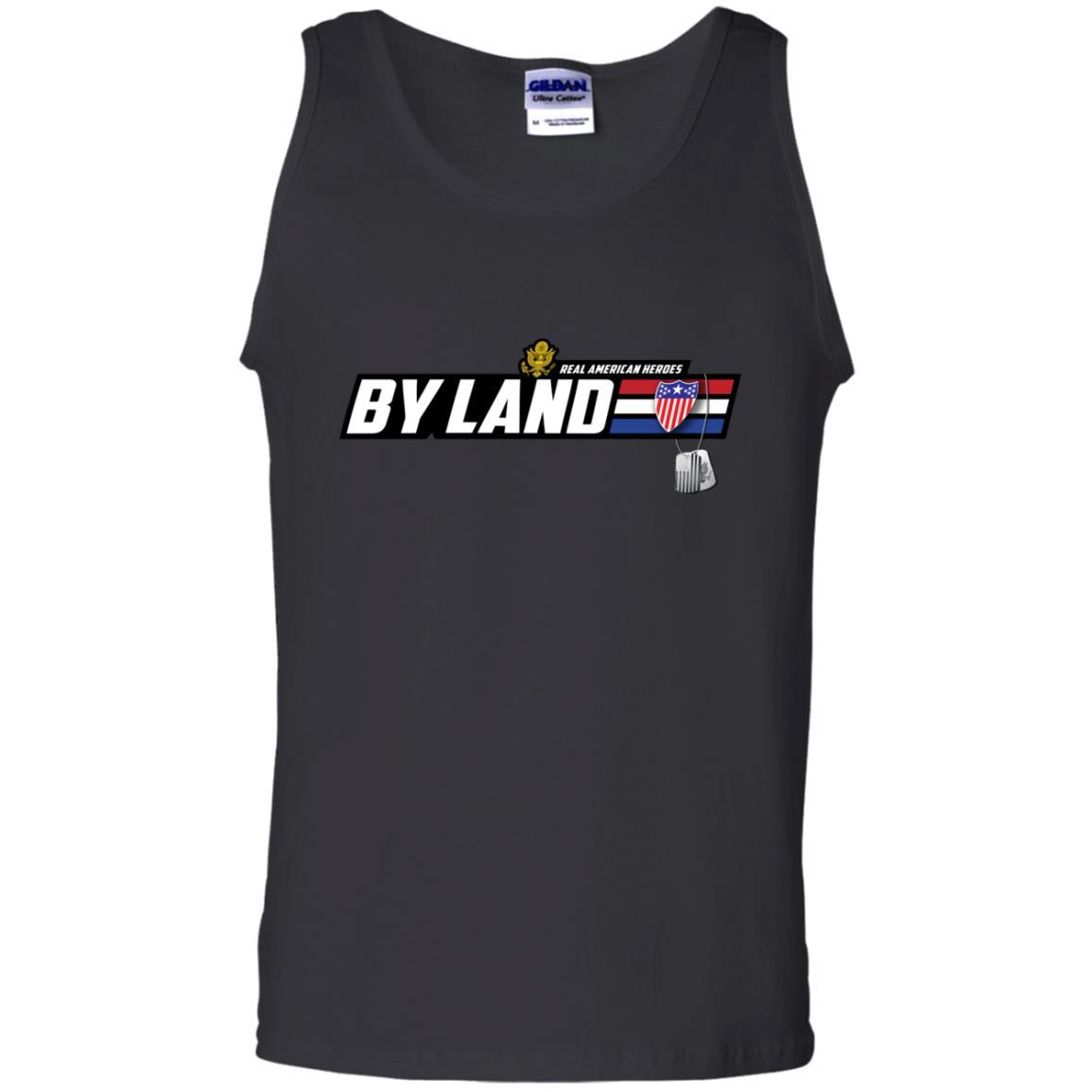 US Army T-Shirt "Adjutant General Real American Heroes By Land" On Front-TShirt-Army-Veterans Nation