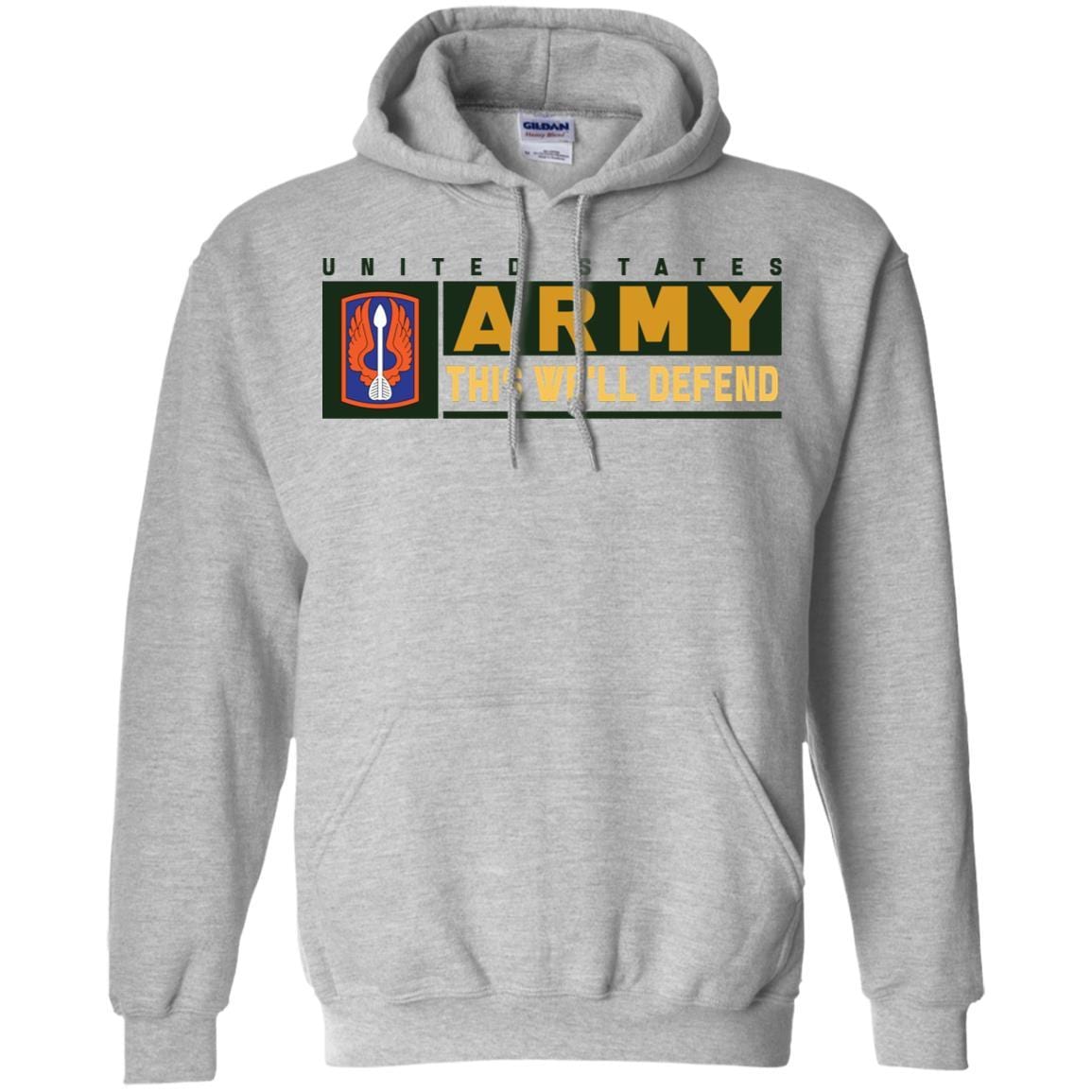 US Army 18TH AVIATION BRIGADE- This We'll Defend T-Shirt On Front For Men-TShirt-Army-Veterans Nation