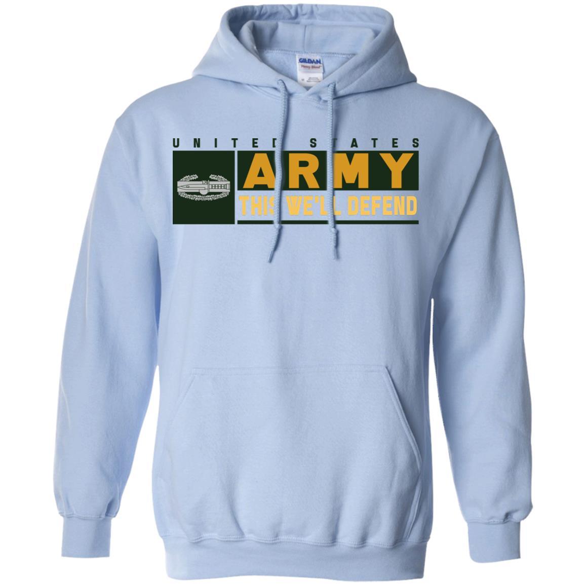 US Army Combat Action Badge- This We'll Defend T-Shirt On Front For Men-TShirt-Army-Veterans Nation