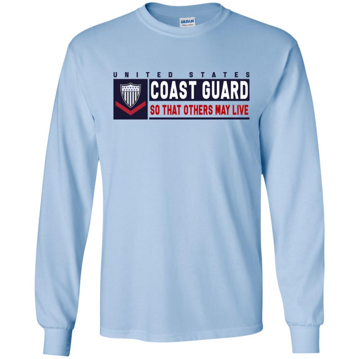 US Coast Guard E-4 Petty Officer Third Class E4 PO3 So That Others May Live Long Sleeve - Pullover Hoodie-TShirt-USCG-Veterans Nation