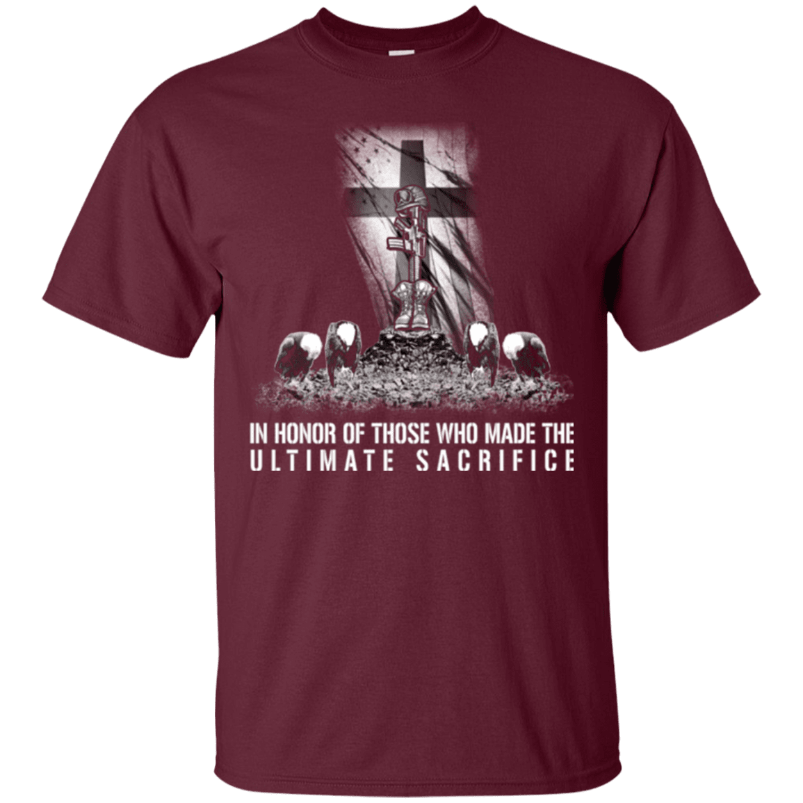 Military T-Shirt "In Honor of Those Who Made The Ultimate Sacrifice"-TShirt-General-Veterans Nation
