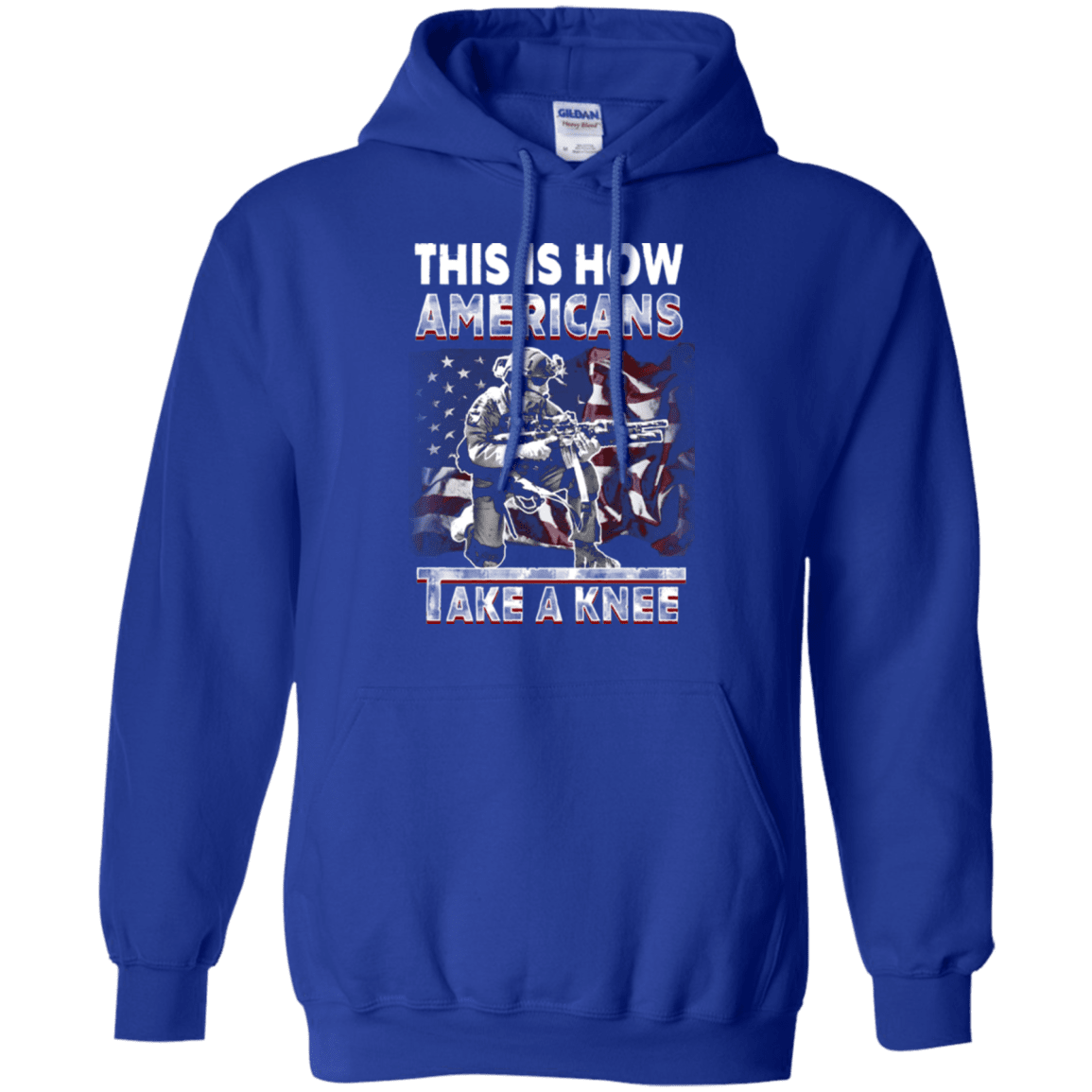 Military T-Shirt "This Is How Americans Take A Knee"-TShirt-General-Veterans Nation