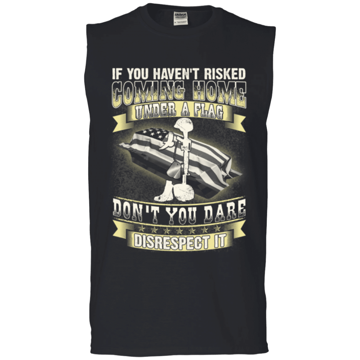 Military T-Shirt "Coming Home Under Flag Don't You Dare Disrespect It 2"-TShirt-General-Veterans Nation