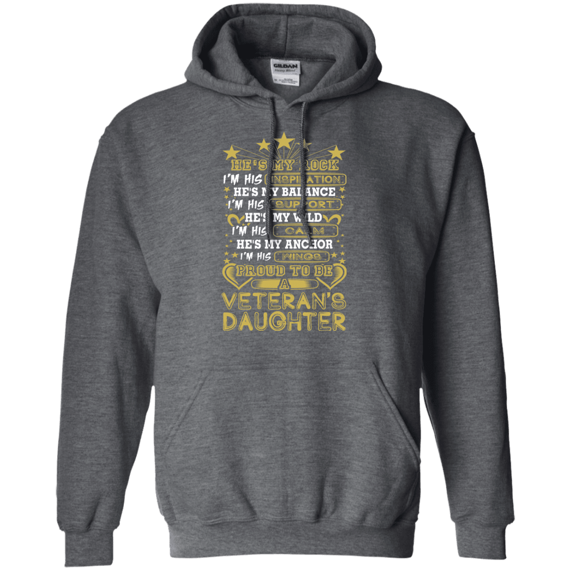 Military T-Shirt "PROUD TO BE A VETERAN'S DAUGHTER"-TShirt-General-Veterans Nation