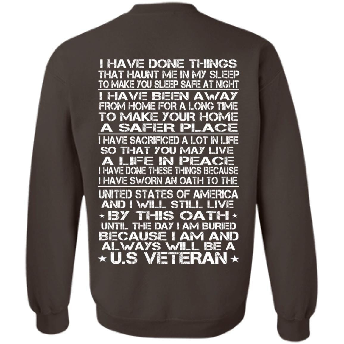 Always US Vet Crewneck Pullover Sweatshirt 8 oz.-Sweatshirts-Veterans Nation