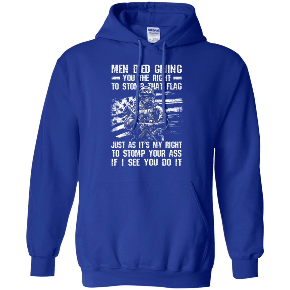Military T-Shirt "Men Died Giving You The Right To Stomp That Flag"-TShirt-General-Veterans Nation