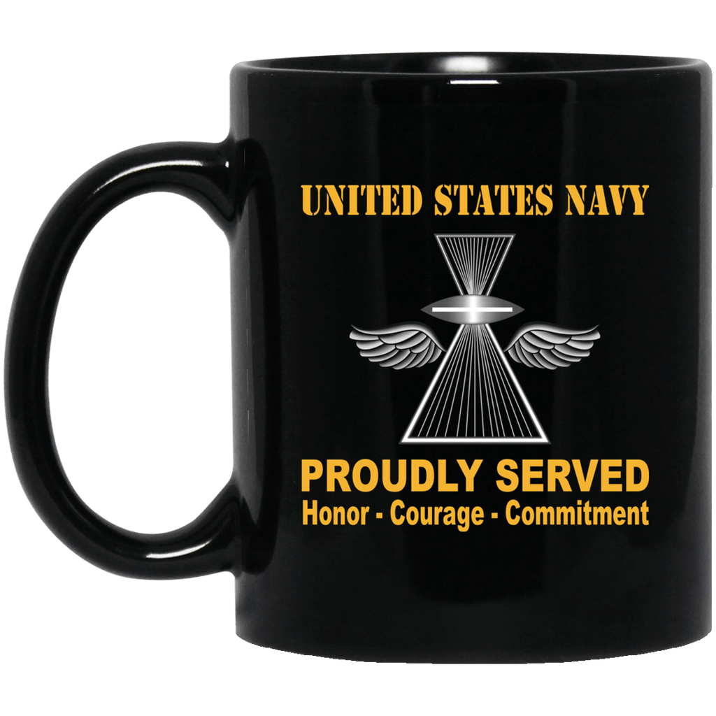 US Navy Photographer's Mate Navy PH Proudly Served Black Mug 11 oz - 15 oz-Mug-Navy-Rate-Veterans Nation