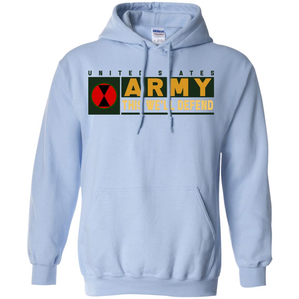 US Army 7th Infantry Division- This We'll Defend T-Shirt On Front For Men-TShirt-Army-Veterans Nation