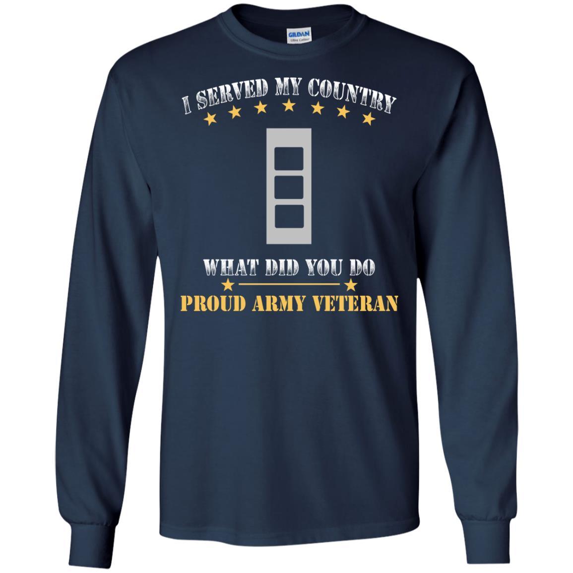 US Army W-3 Chief Warrant Officer 3 W3 CW3 Warrant Officer Ranks Men Front T Shirt - Proud US Army Veteran-TShirt-Army-Veterans Nation