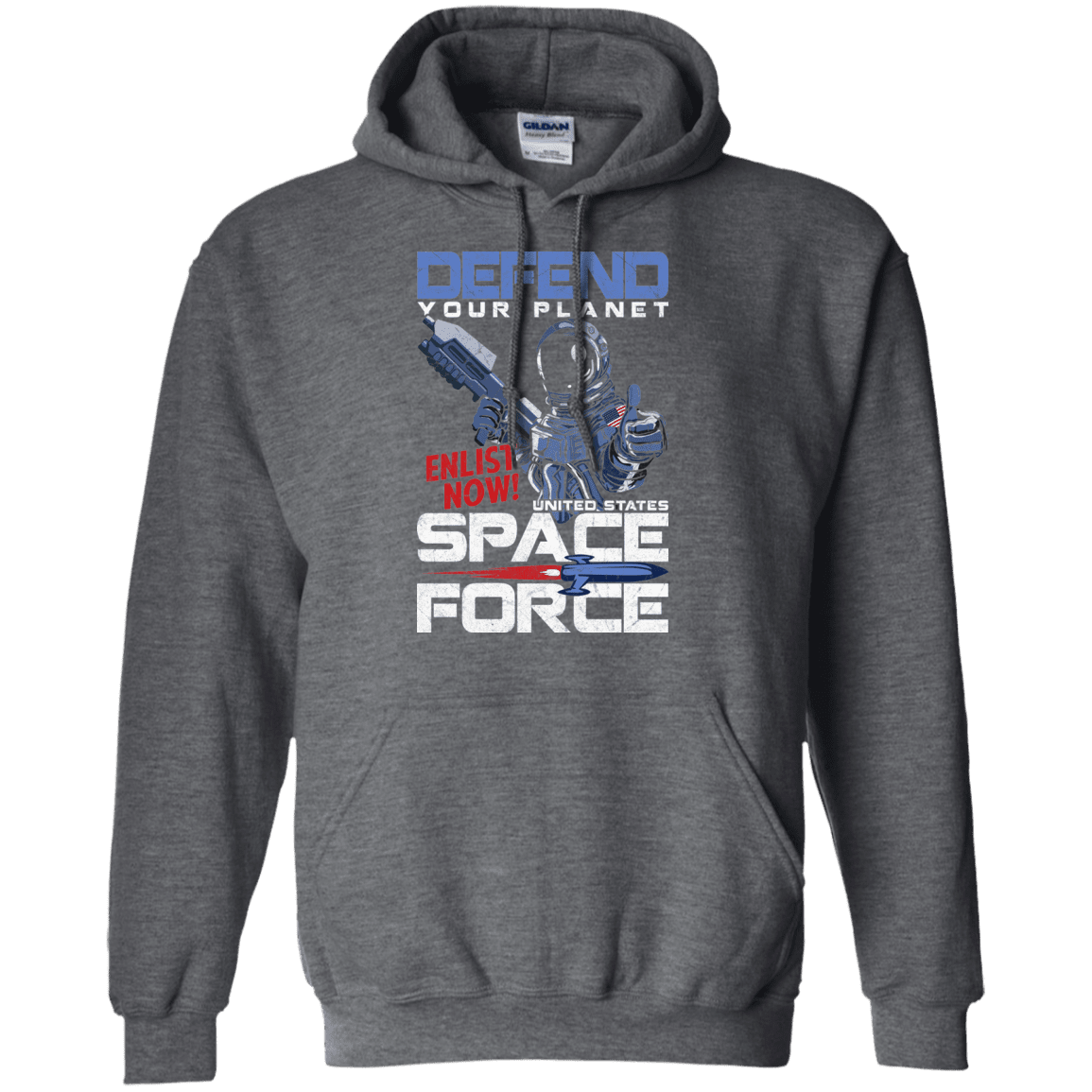 Military T-Shirt "Defend Your Planet Space Force Men" Front-TShirt-General-Veterans Nation